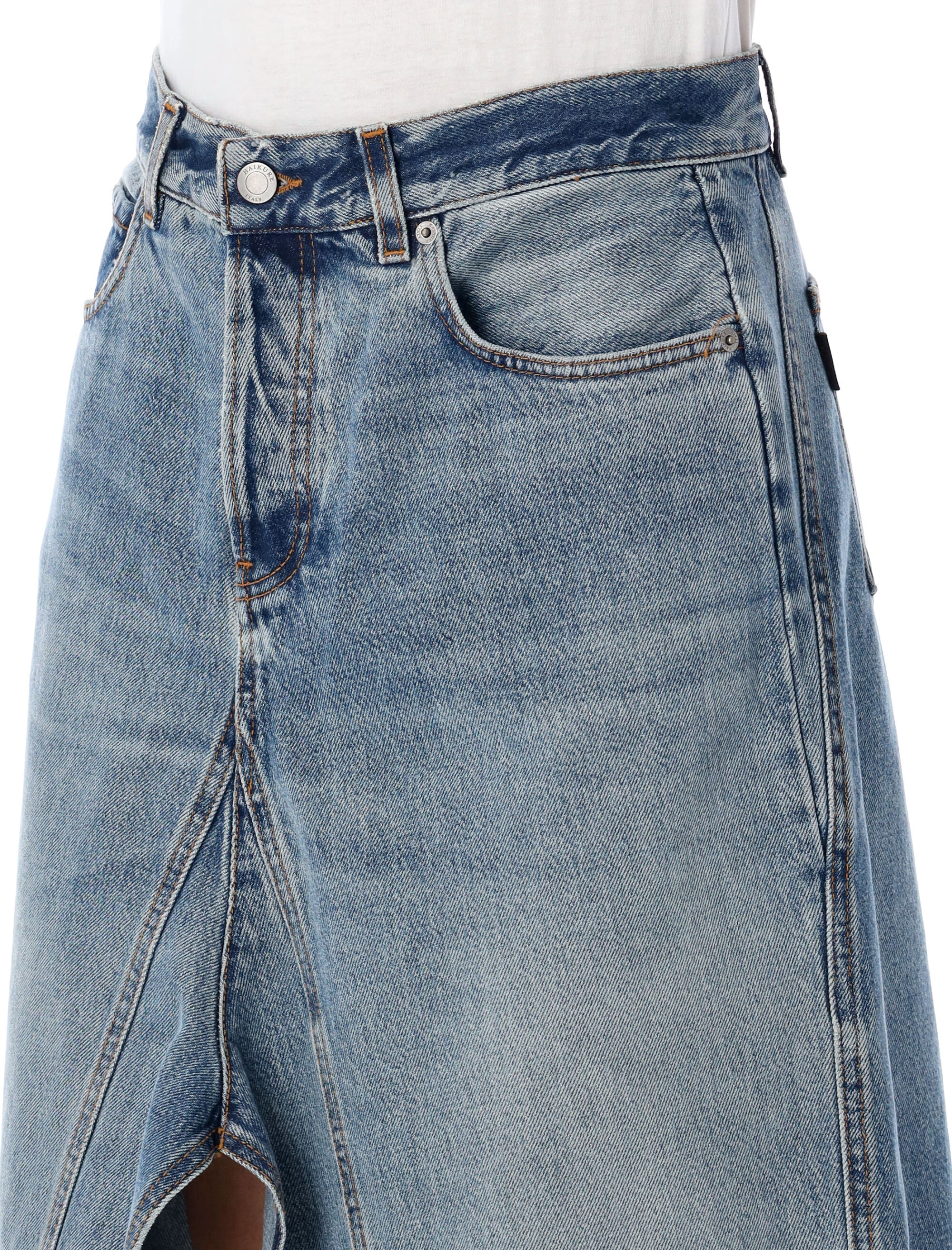 HAIKURE Mid-Length Flared Denim Skirt - Size 27