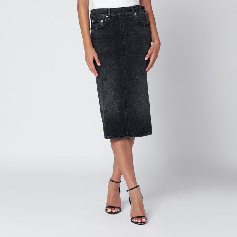 HAIKURE Washed-Effect Mini Denim Skirt