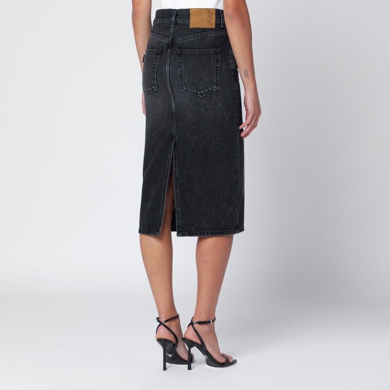 HAIKURE Washed-Effect Mini Denim Skirt