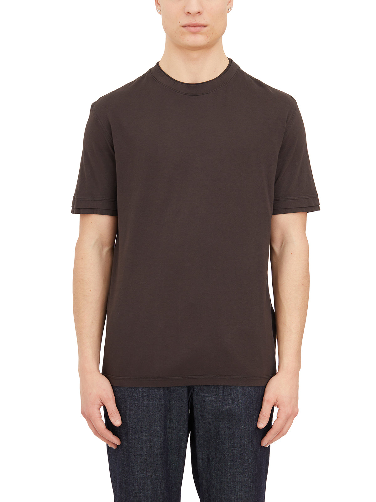 PAOLO PECORA Men's Roundneck Mini T-Shirt Size 48