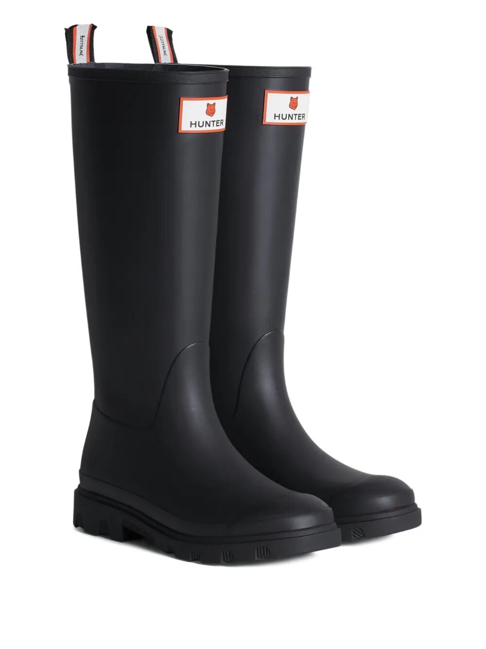 MAISON KITSUNÉ Unisex Waterproof Rubber High Boots for Rainy Days