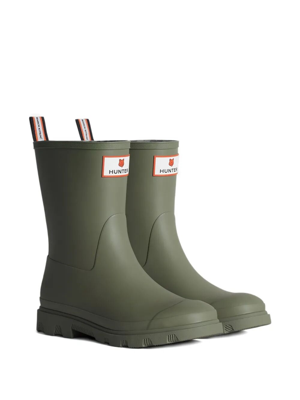 MAISON KITSUNÉ Unisex Downpour Waterproof Rubber Short Boots