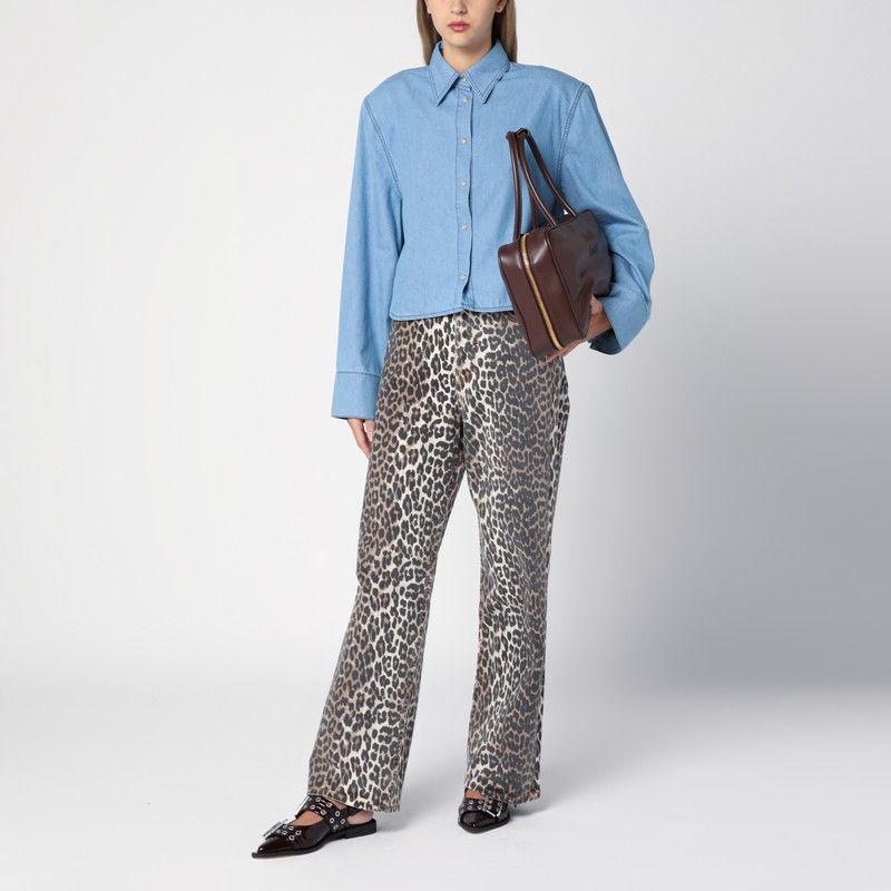 HALFBOY Women's Lightweight Denim Shirt with Asymmetric Hem