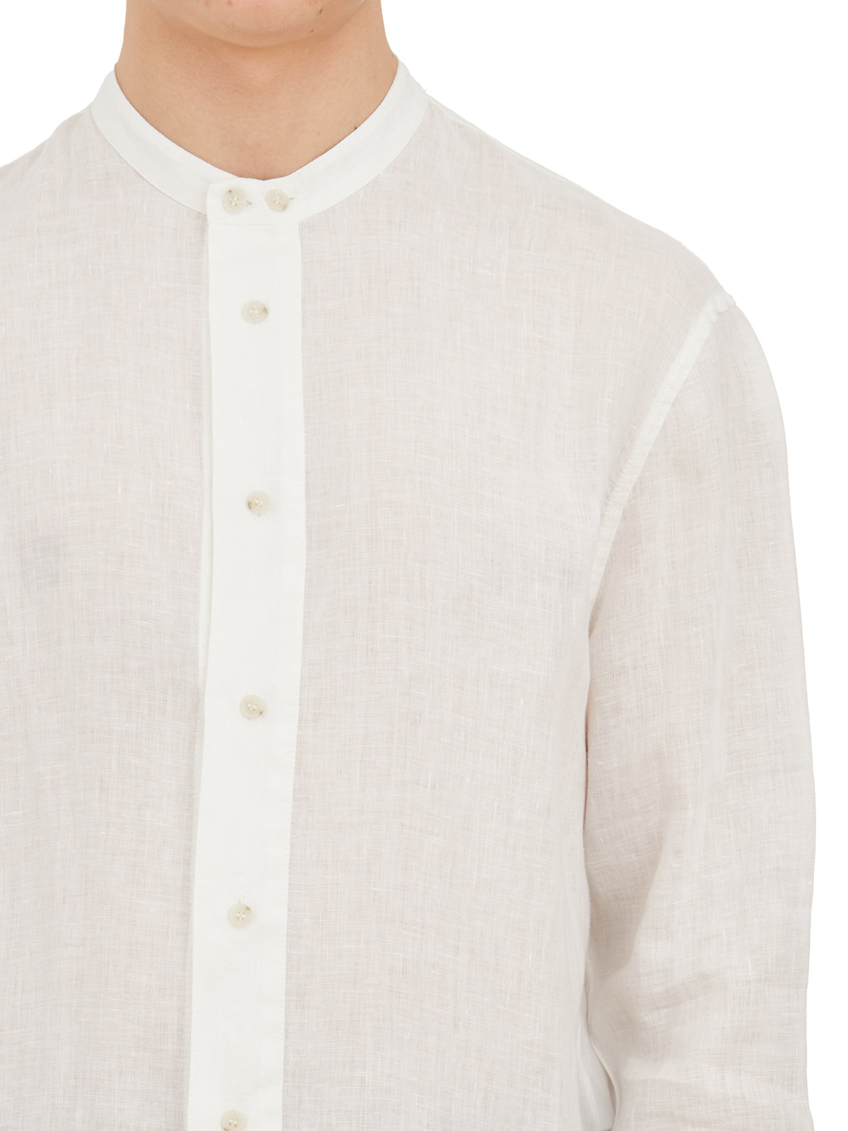 PAOLO PECORA Linen Shirt for Men in Size 48