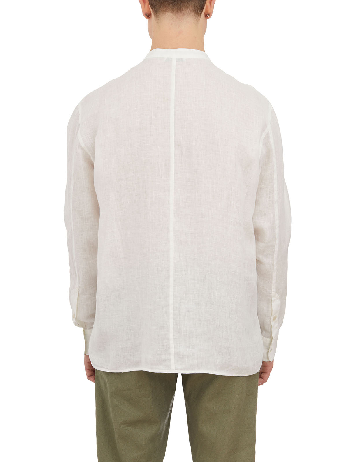 PAOLO PECORA Linen Shirt for Men in Size 48