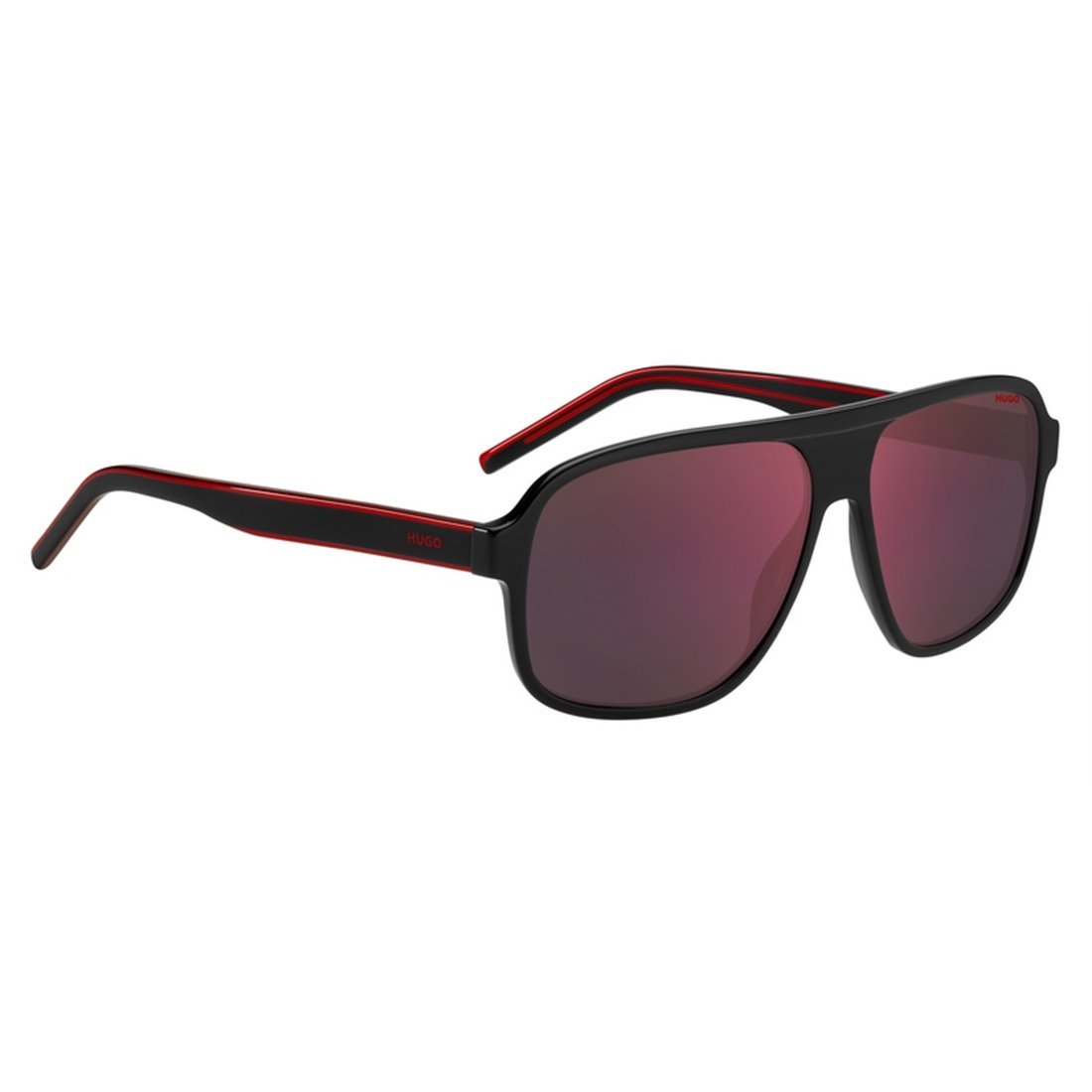 HUGO BOSS Men's Sunglasses with Red Mirror Lenses