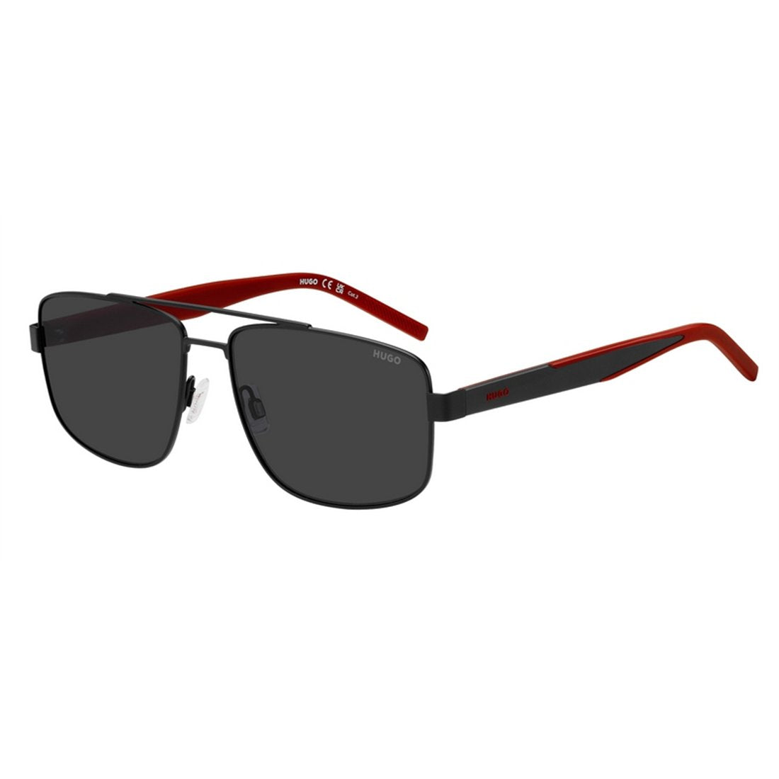 HUGO BOSS Matte Black Sunglasses for Men