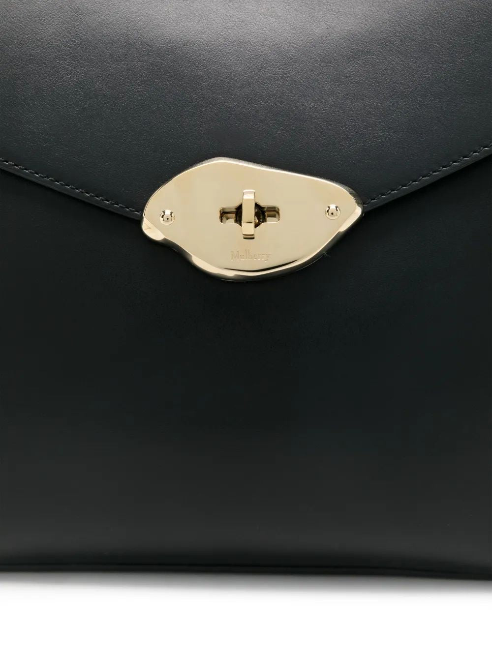 MULBERRY Mini Wool Chain Shoulder High Gloss Leather Handbag