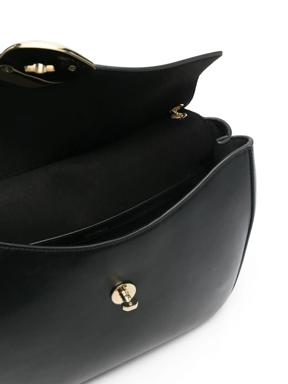 MULBERRY Mini Wool Chain Shoulder High Gloss Leather Handbag
