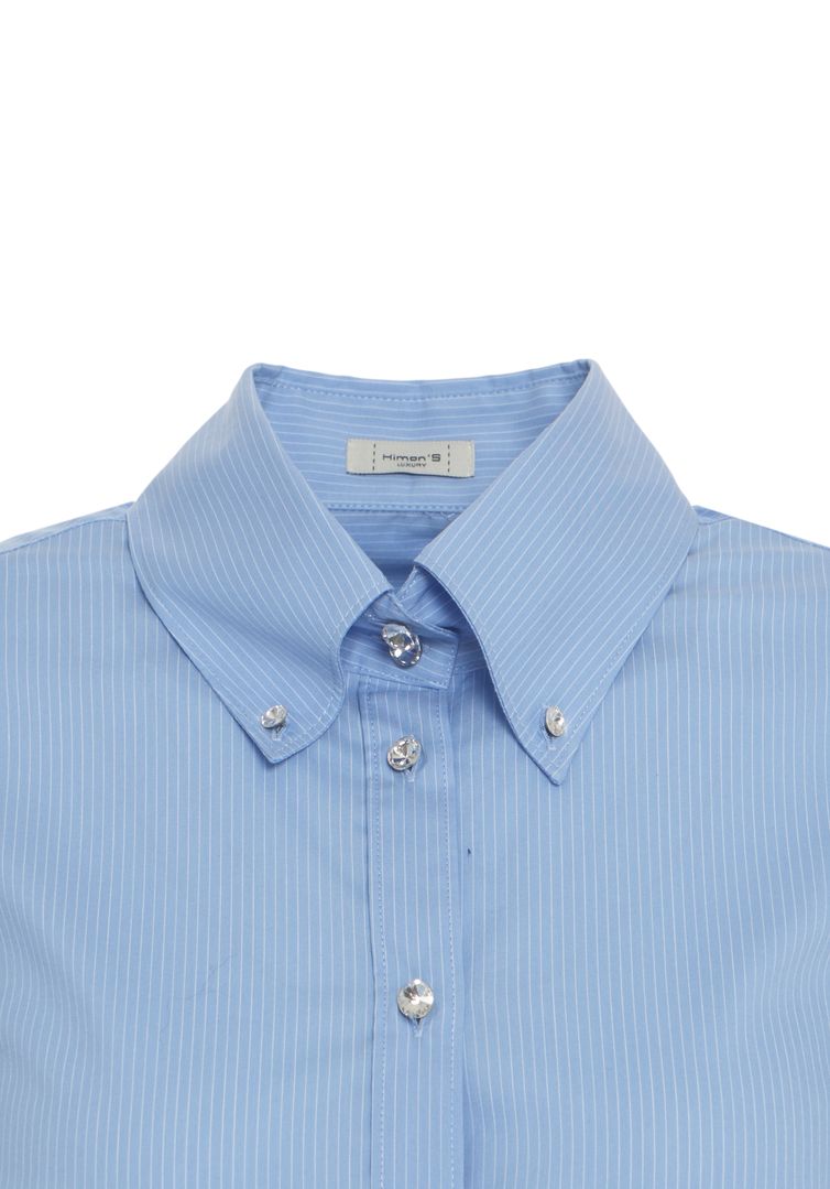 HIMON'S Elegant Striped Blouse - Slim Fit