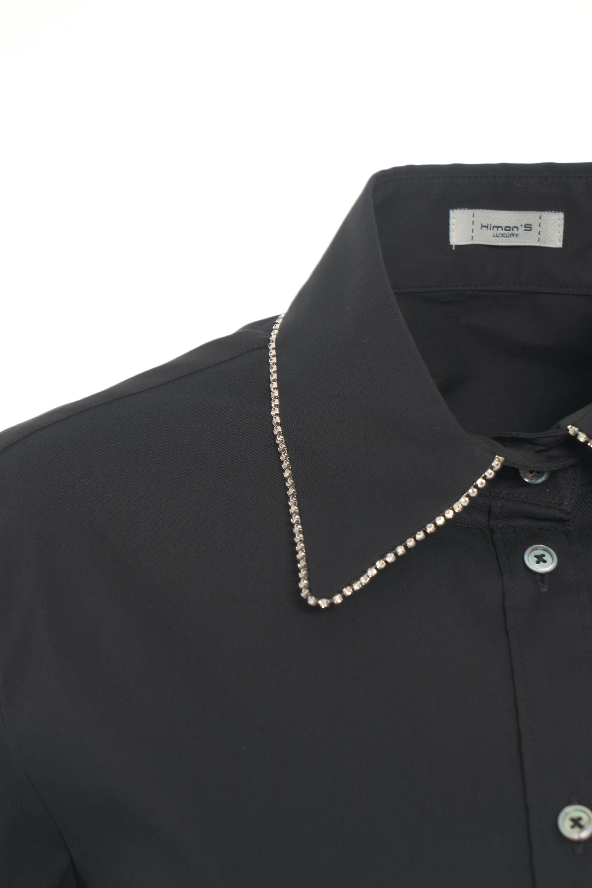 HIMON'S Elegant Blouse with Rhinestone Detail