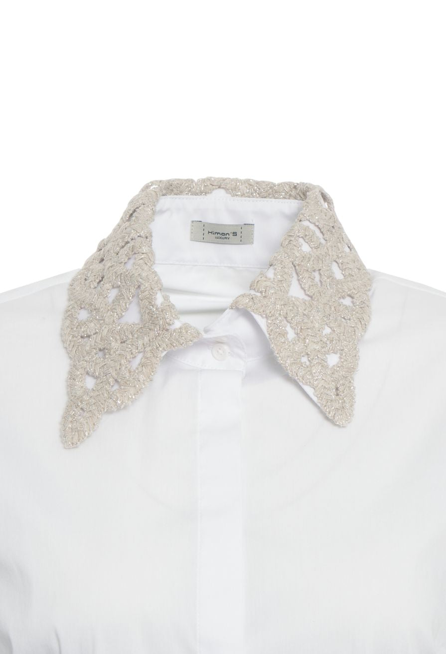 HIMON'S Elegant Blouse with Embroidered Details