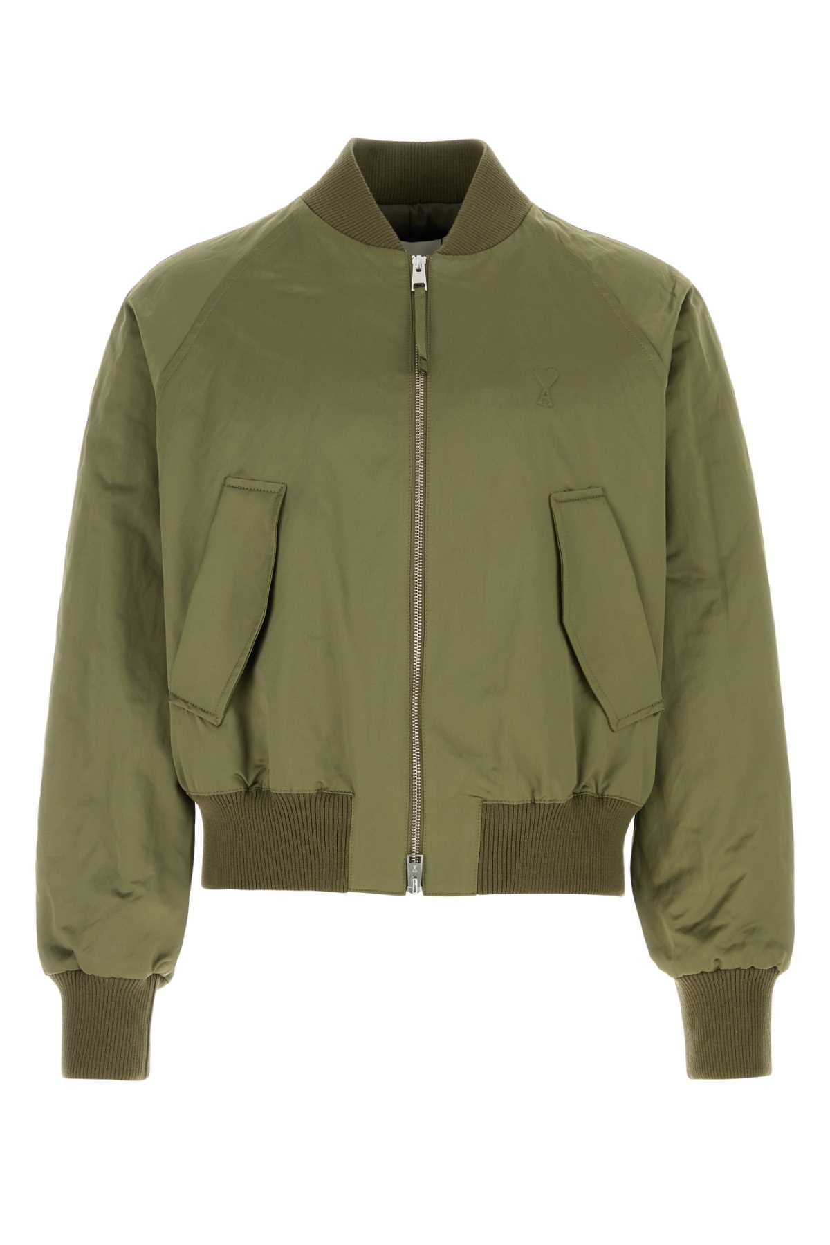 AMI PARIS Men's Cotton Blend Bomber Jacket - AMI of Coeur