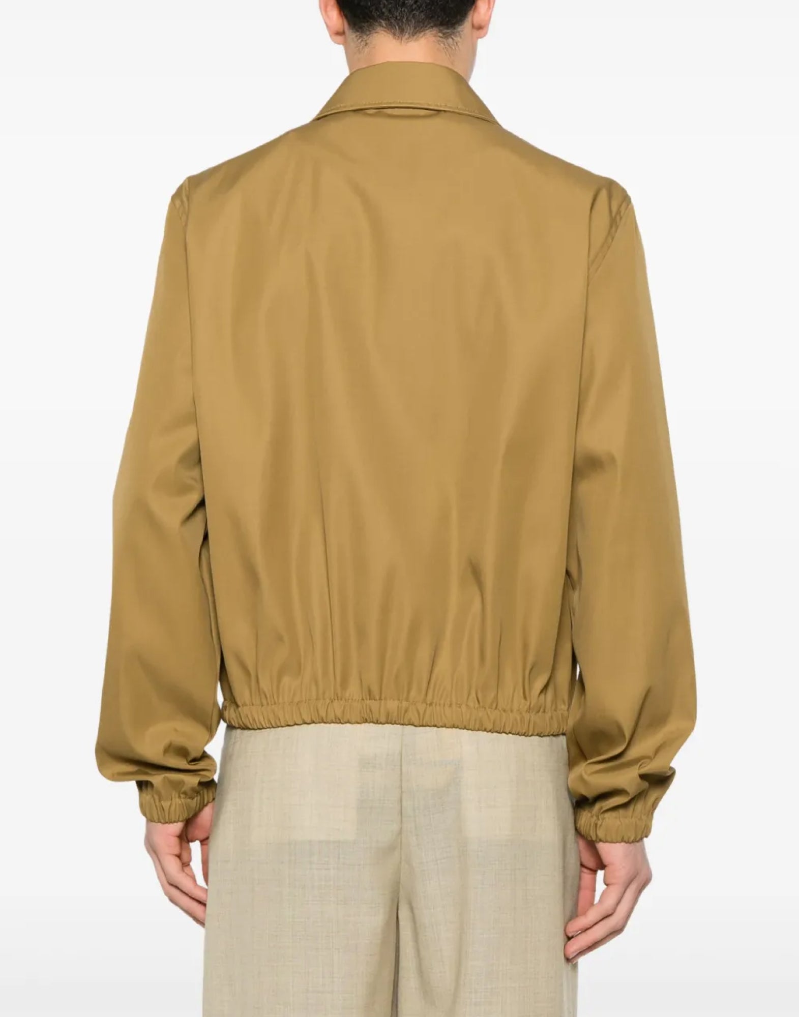 AMI PARIS Logo Plaque Twill Bomber Jacket - Men’s Outerwear