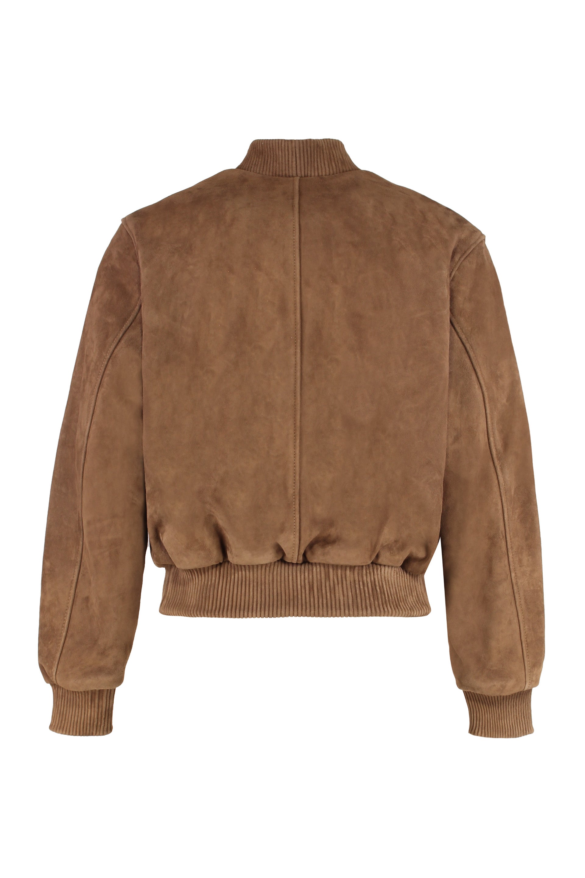 AMI PARIS Suede Bomber Jacket