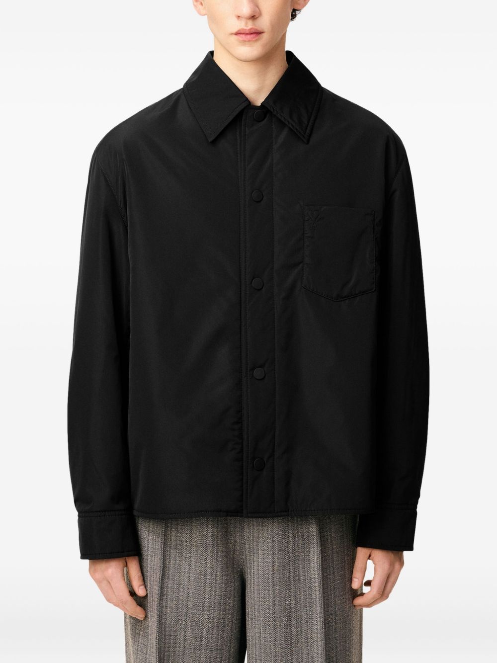 AMI PARIS Padded Overshirt with Snap Button Closure for Men