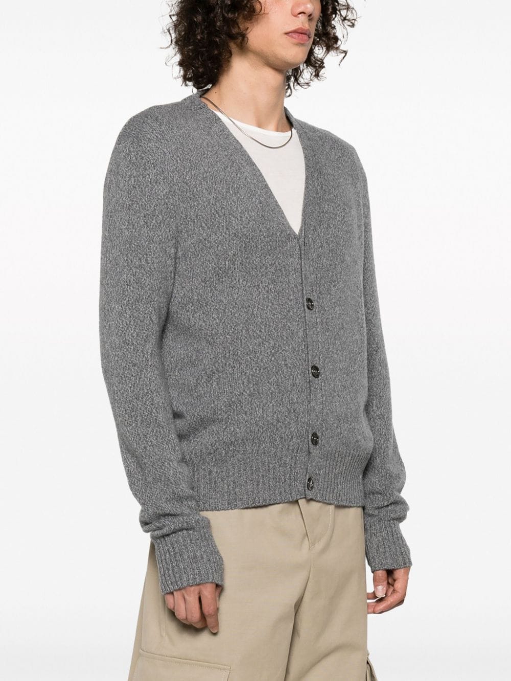 AMI PARIS Regular Fit Wool Cardigan - Men's Large