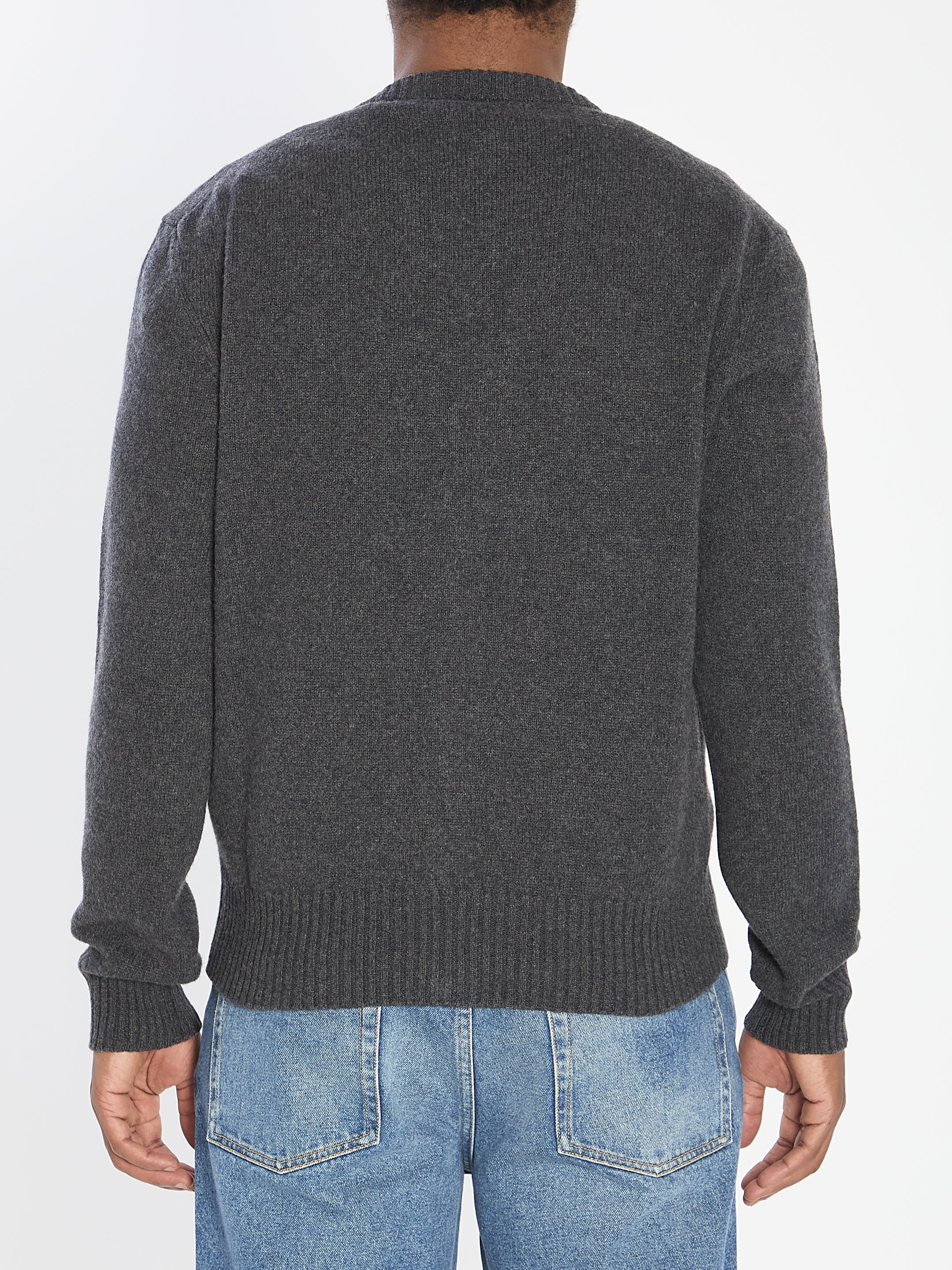 AMI PARIS Classic Cashmere Cardigan for Men