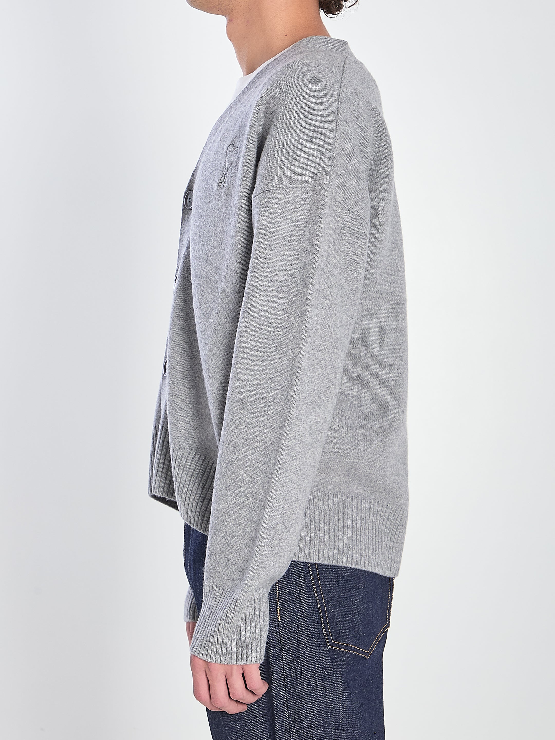 AMI PARIS Regular Fit Cardigan with Button Closure - FW25