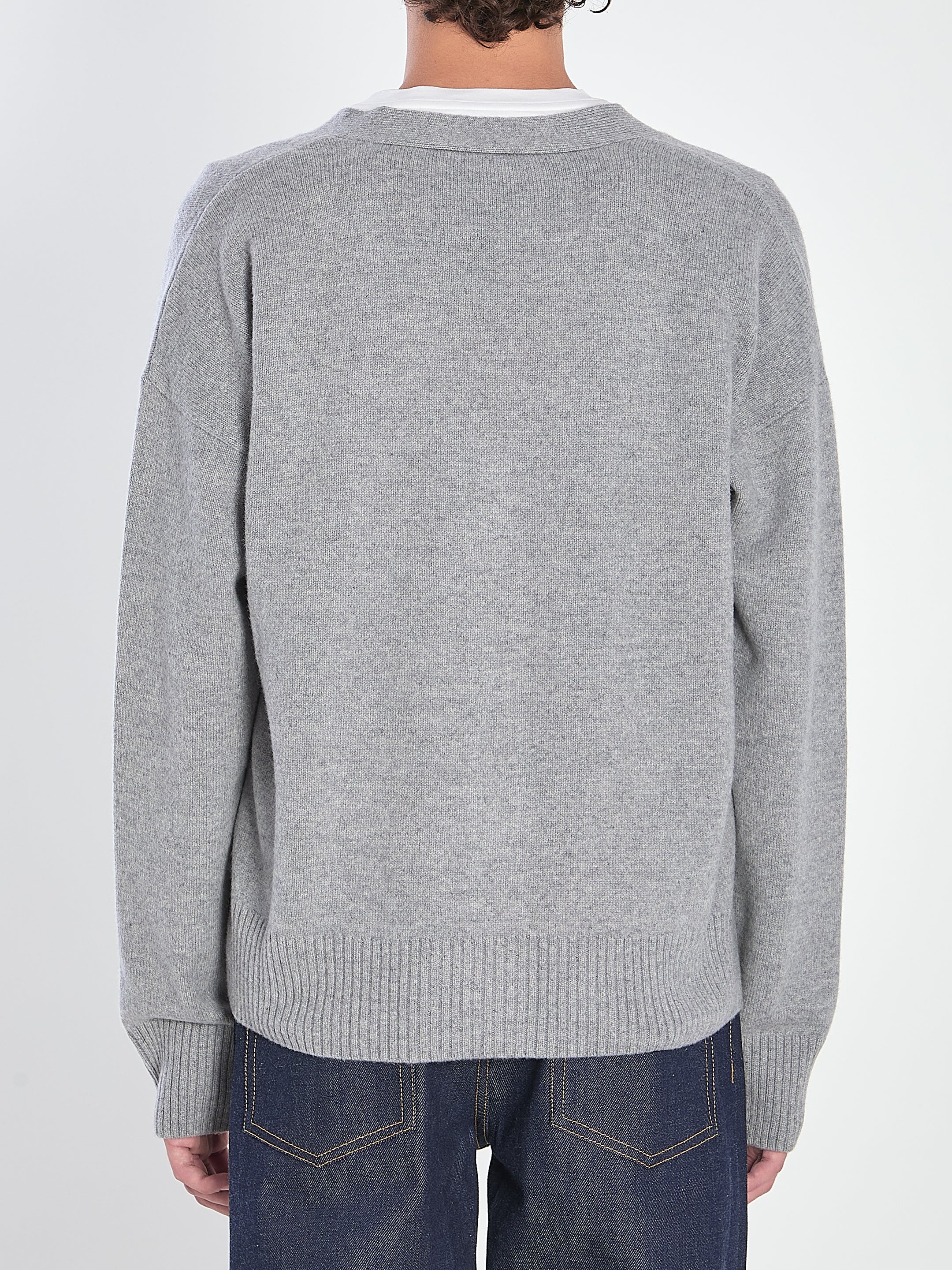 AMI PARIS Regular Fit Cardigan with Button Closure - FW25