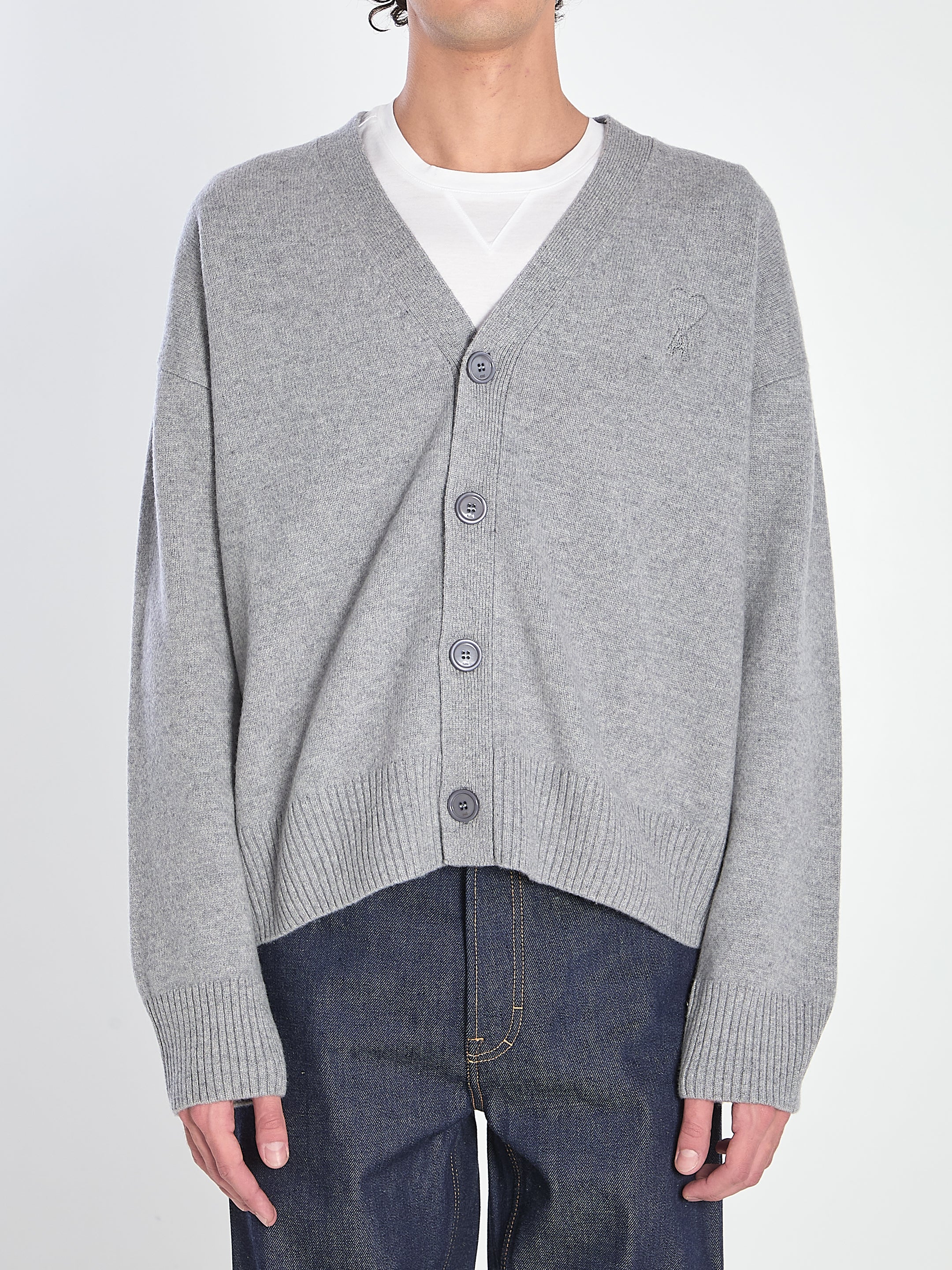 AMI PARIS Regular Fit Cardigan with Button Closure - FW25
