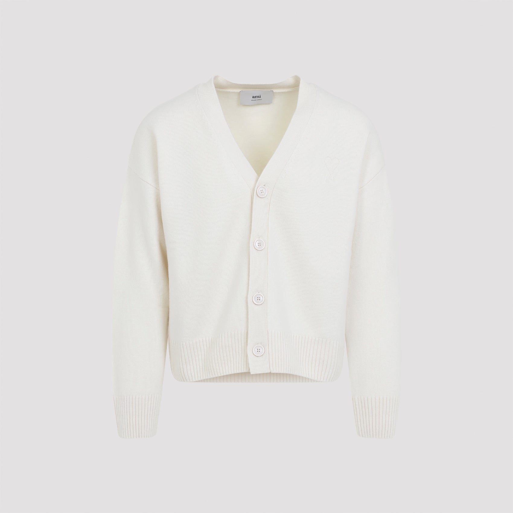 AMI PARIS Men's Premium Wool & Cashmere Cardigan
