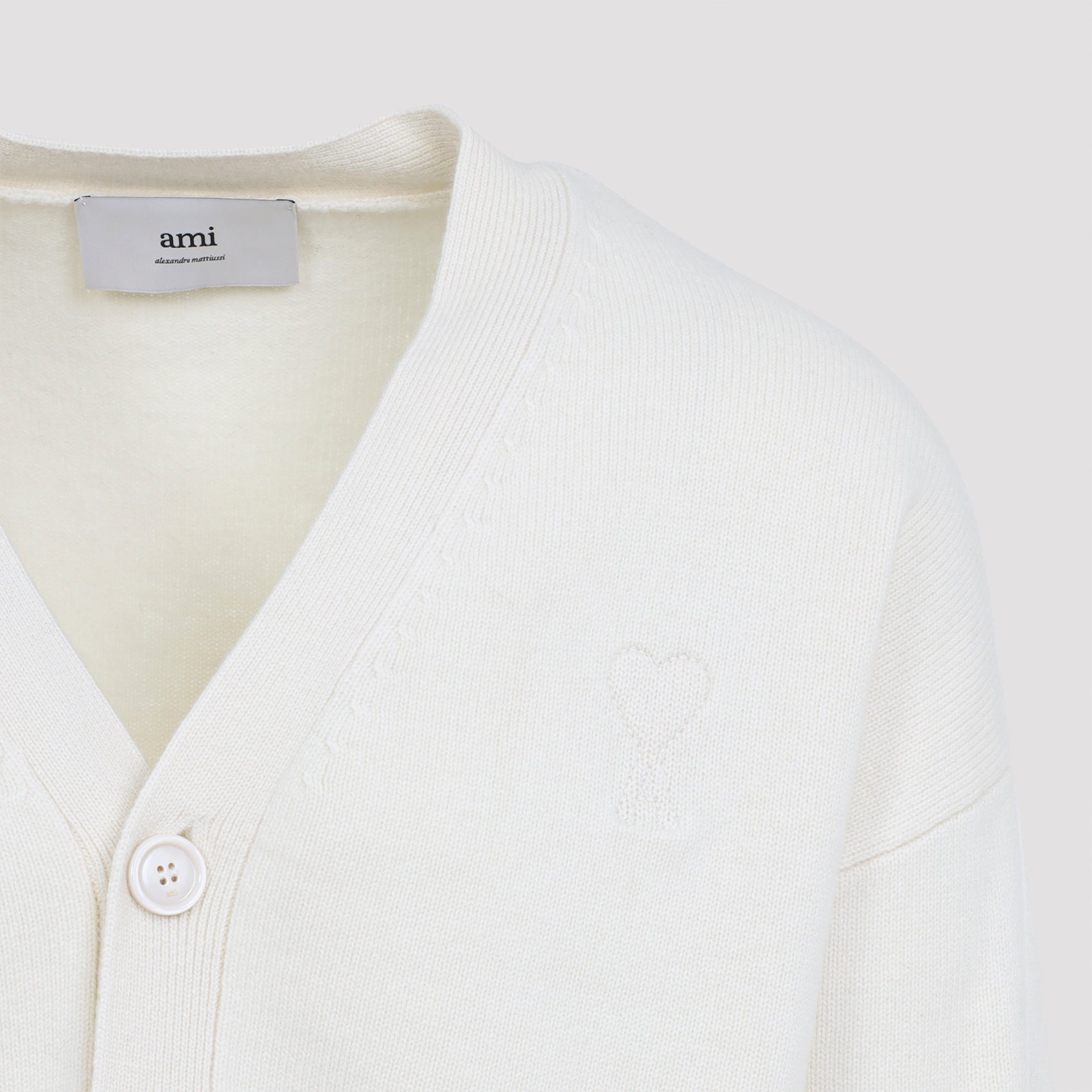 AMI PARIS Men's Premium Wool & Cashmere Cardigan