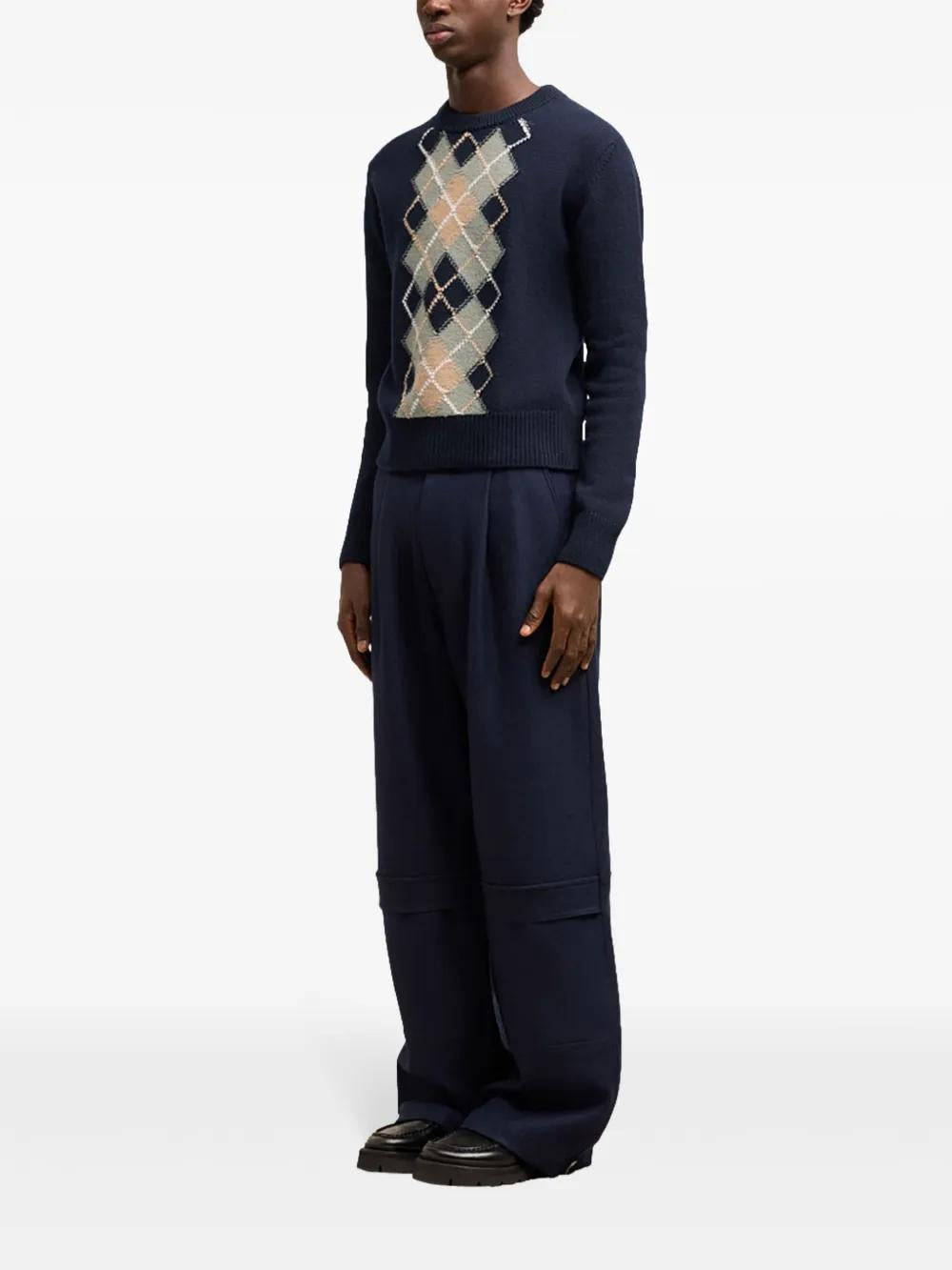 AMI PARIS Wool and Cashmere Blend Sweater - Size L