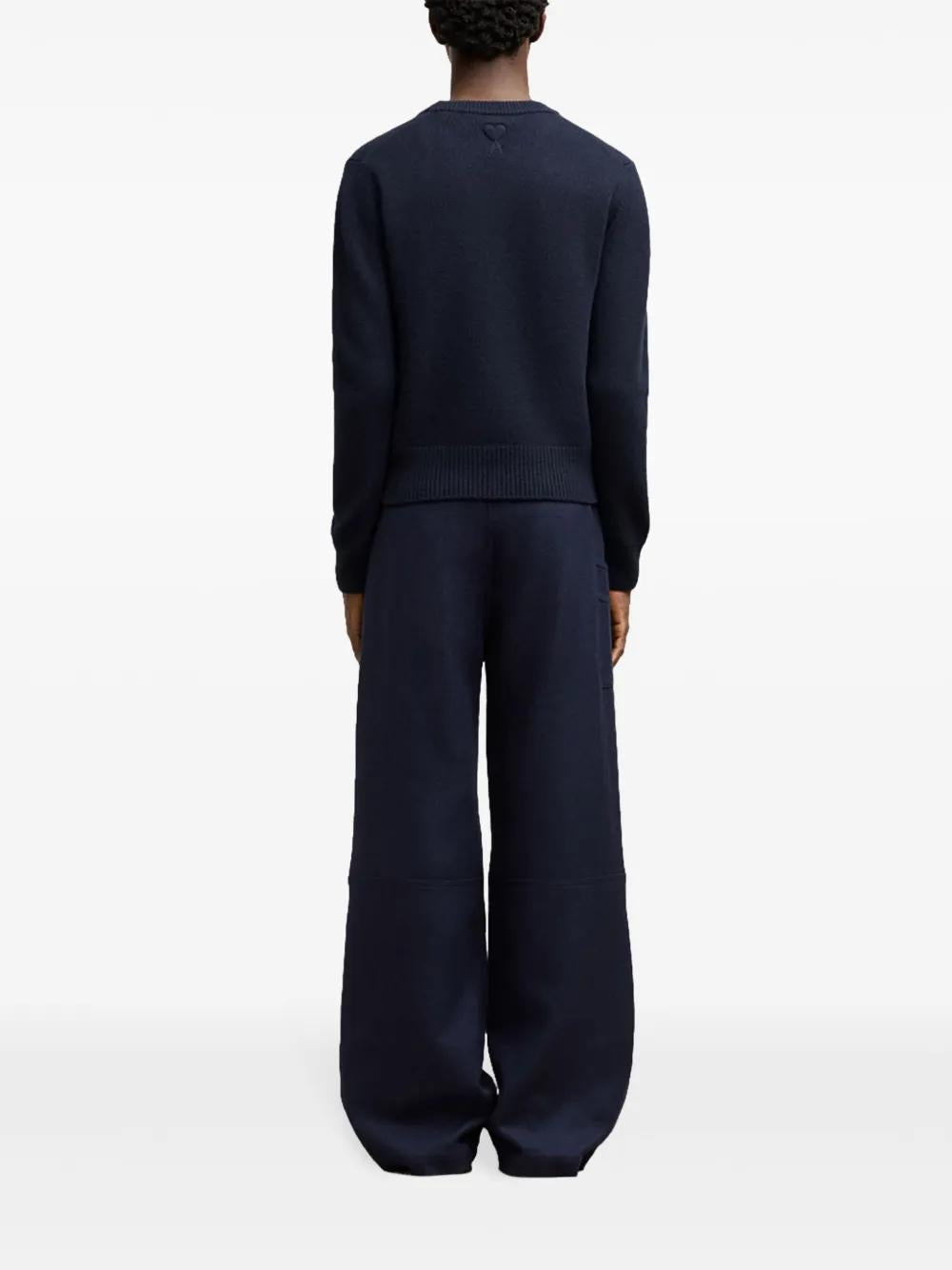 AMI PARIS Wool and Cashmere Blend Sweater - Size L