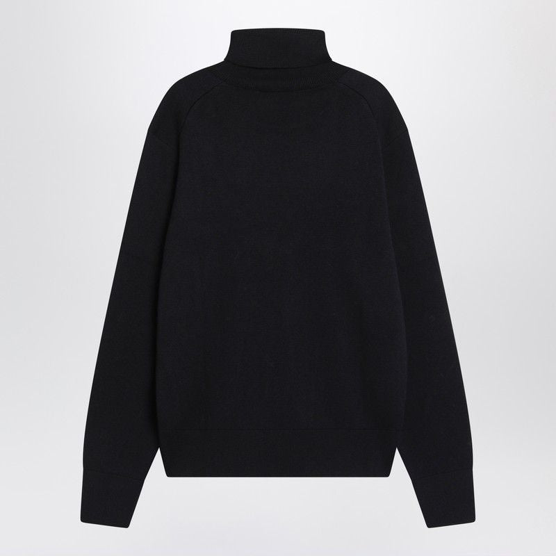 AMI PARIS High Collar Turtleneck Sweater with Logo