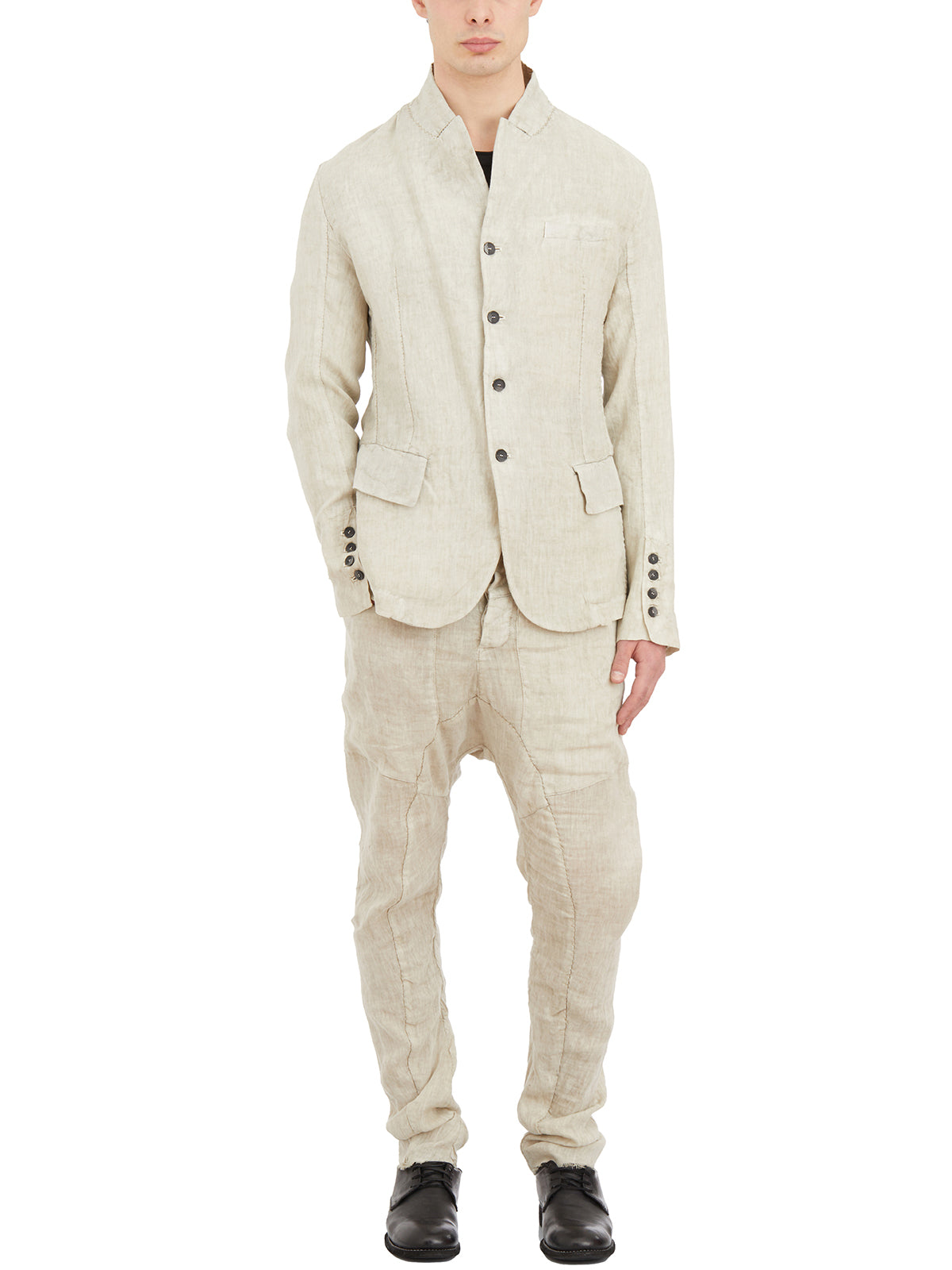 MASNADA Slim Fit Linen Jacket - Size 50
