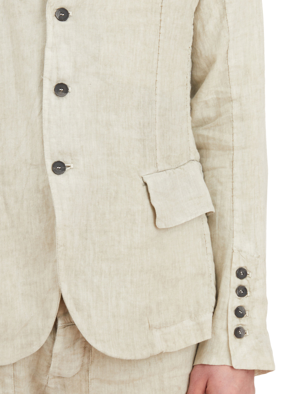 MASNADA Slim Fit Linen Jacket - Size 50