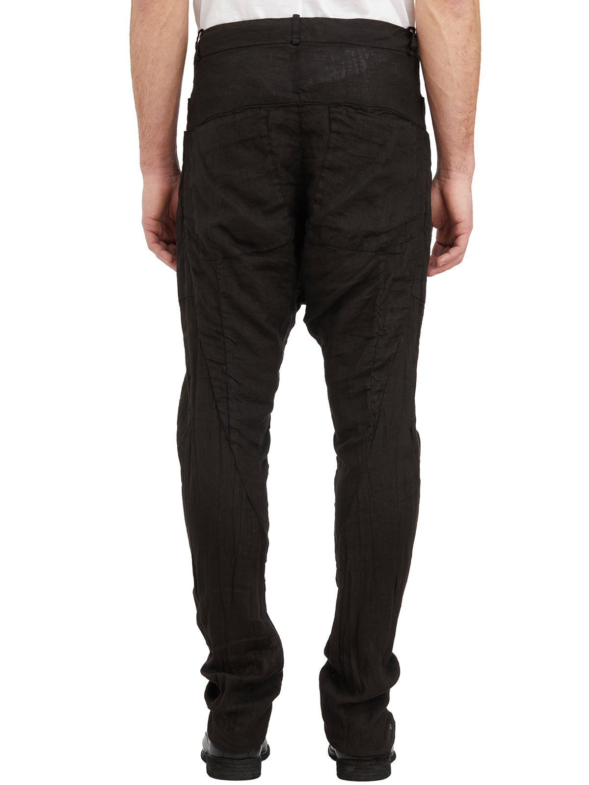 MASNADA Slim Fit Linen Trousers Size 48 with Side Pockets