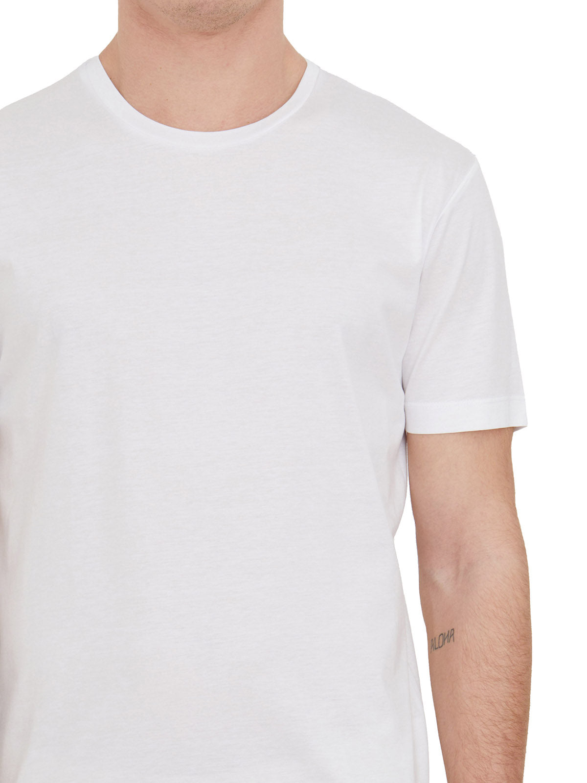 DANIELE ALESSANDRINI Classic Stretch Crewneck T-Shirt