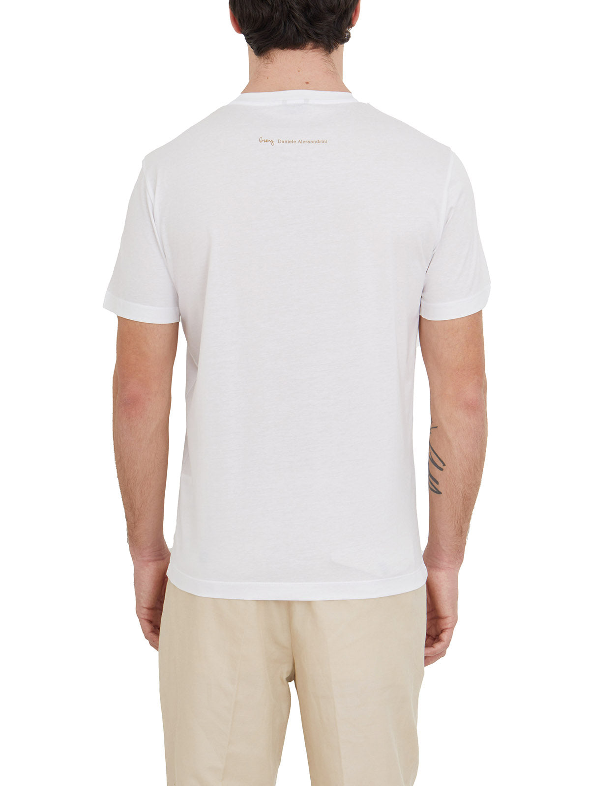 DANIELE ALESSANDRINI Classic Stretch Crewneck T-Shirt
