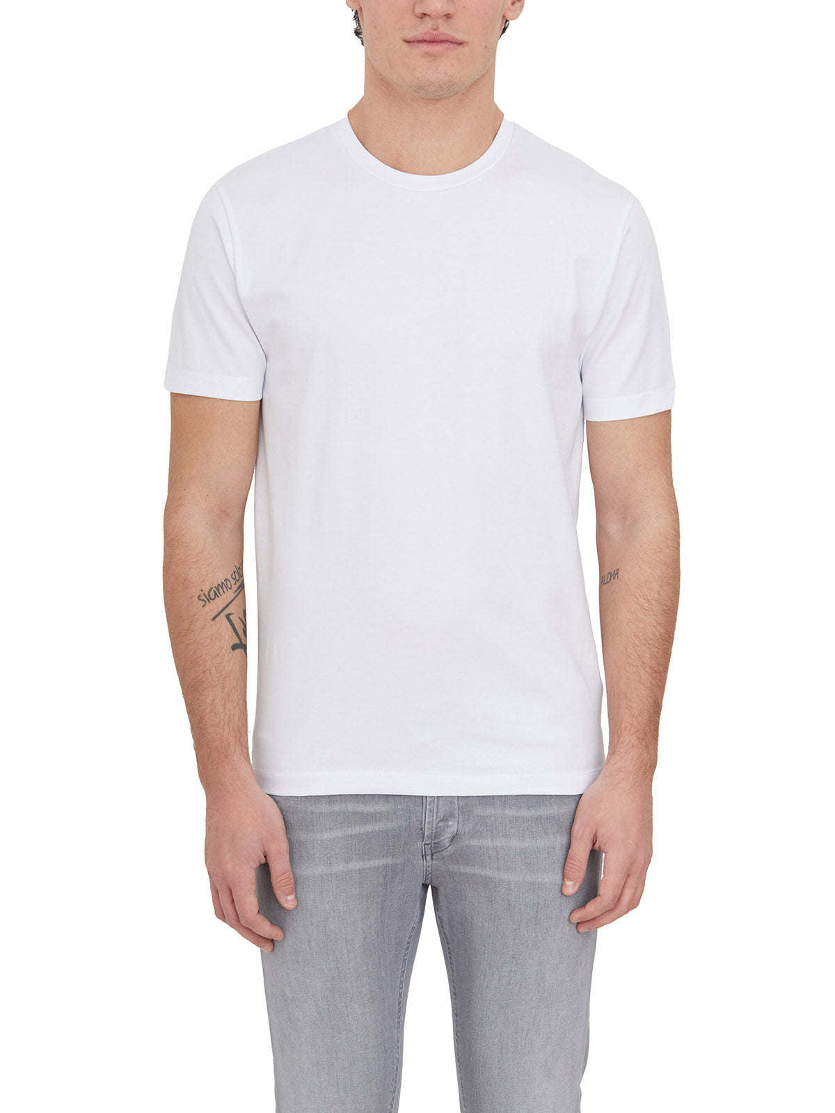 DANIELE ALESSANDRINI Classic Crew Neck T-Shirt for Men