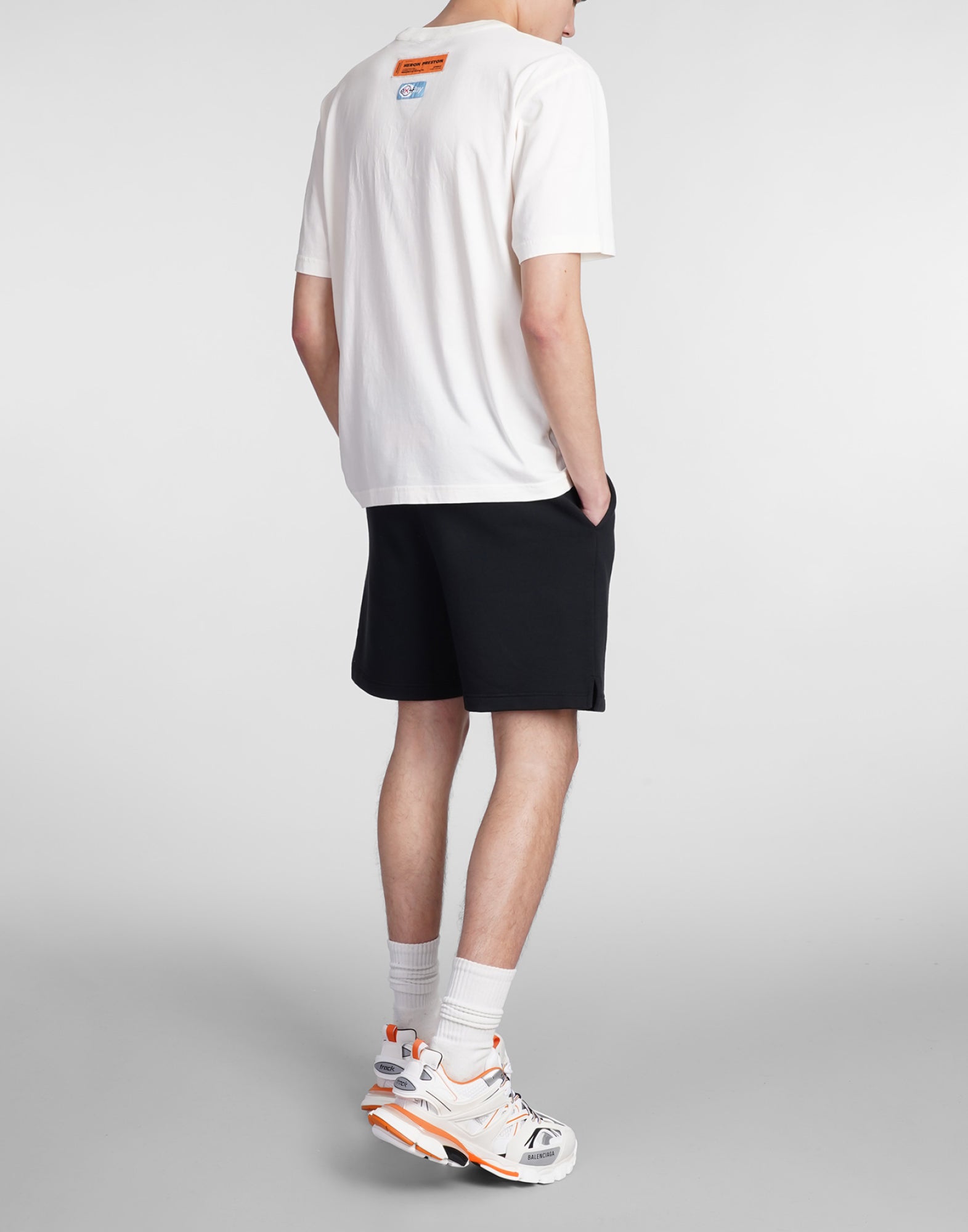 HERON PRESTON Recycled Cotton Logo T-Shirt - Short Sleeve