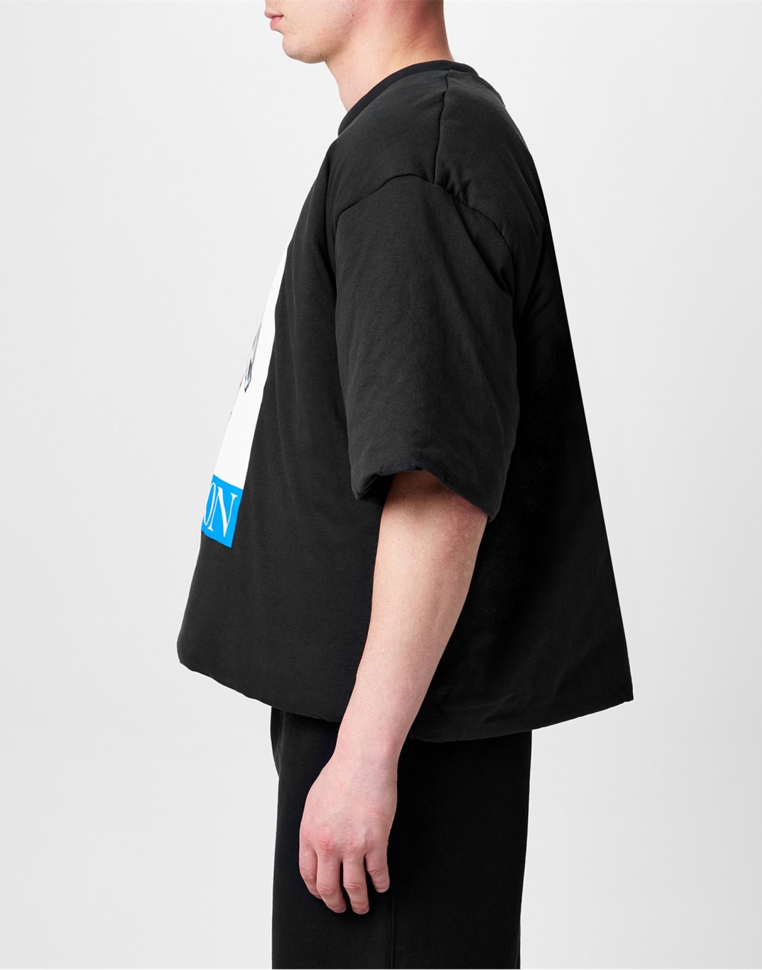 HERON PRESTON Heron Bird Painted Logo Padded T-Shirt - Short Sleeve