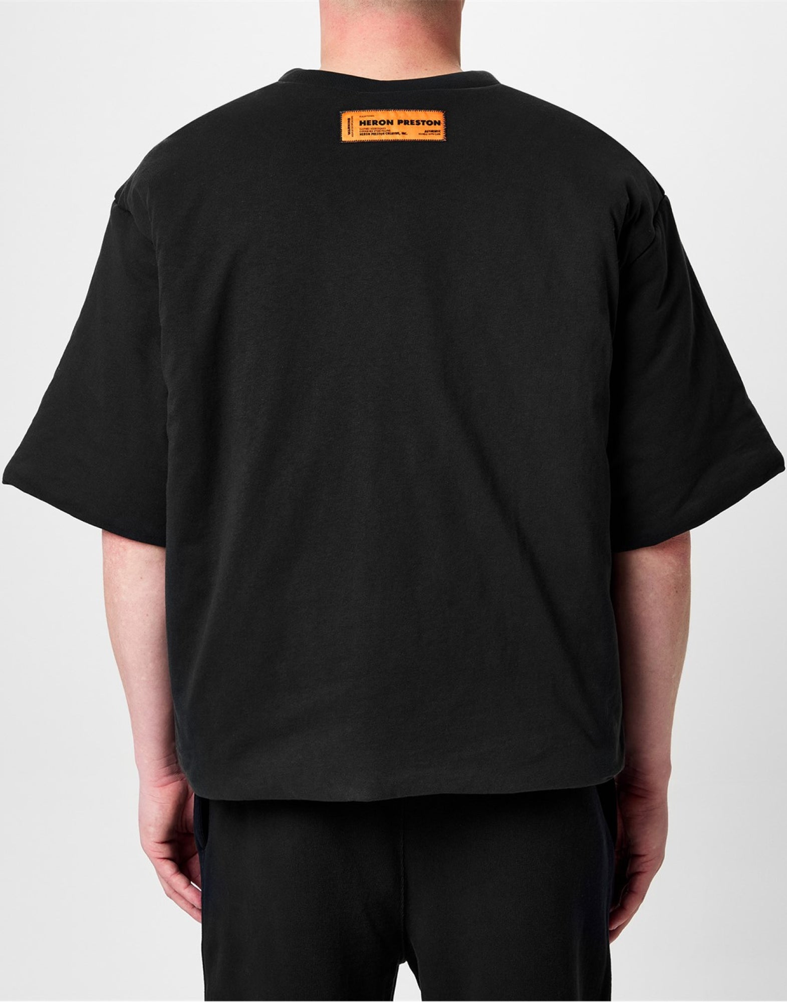 HERON PRESTON Heron Bird Painted Logo Padded T-Shirt - Short Sleeve