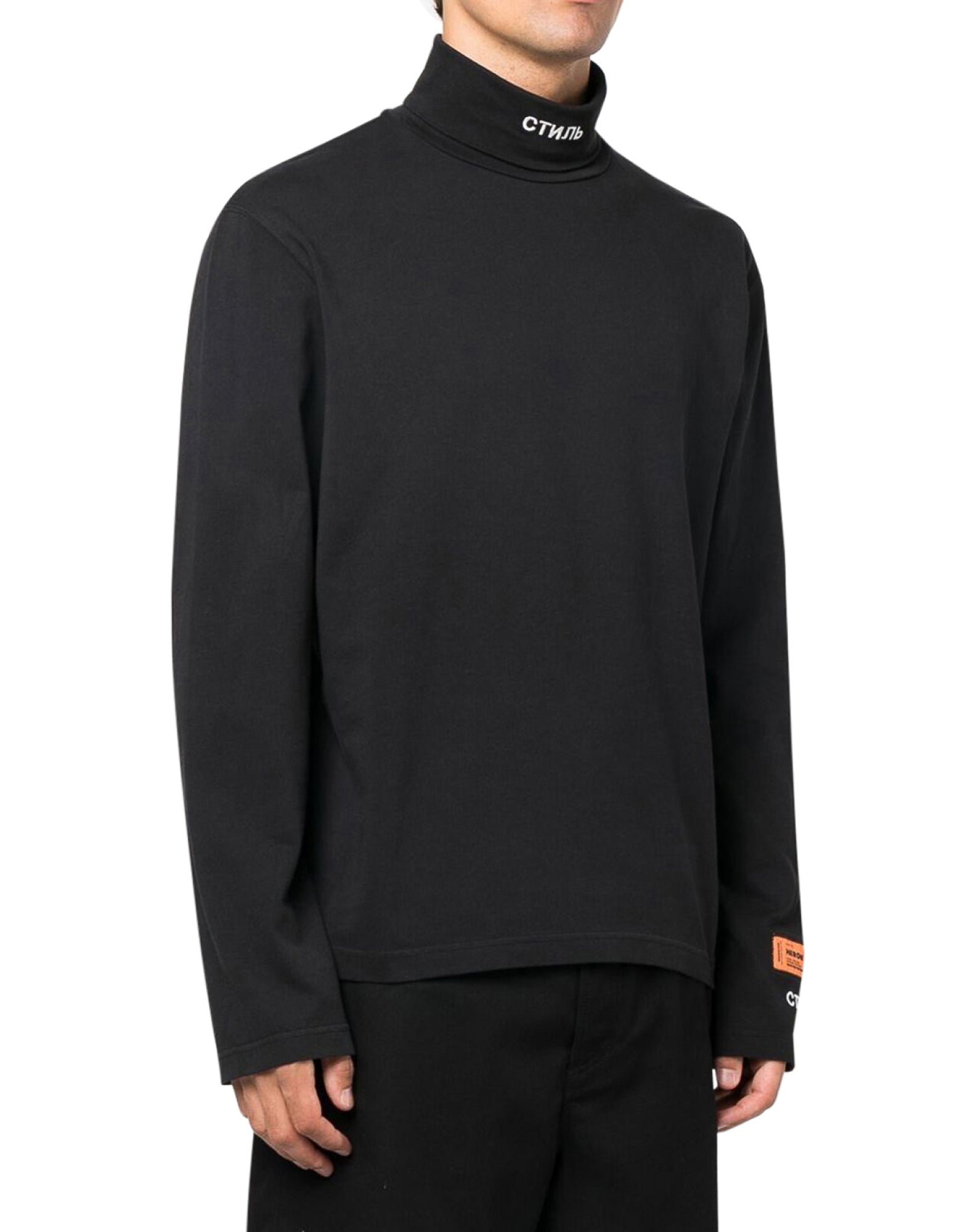 HERON PRESTON Logo Rollneck T-Shirt - Long Sleeve