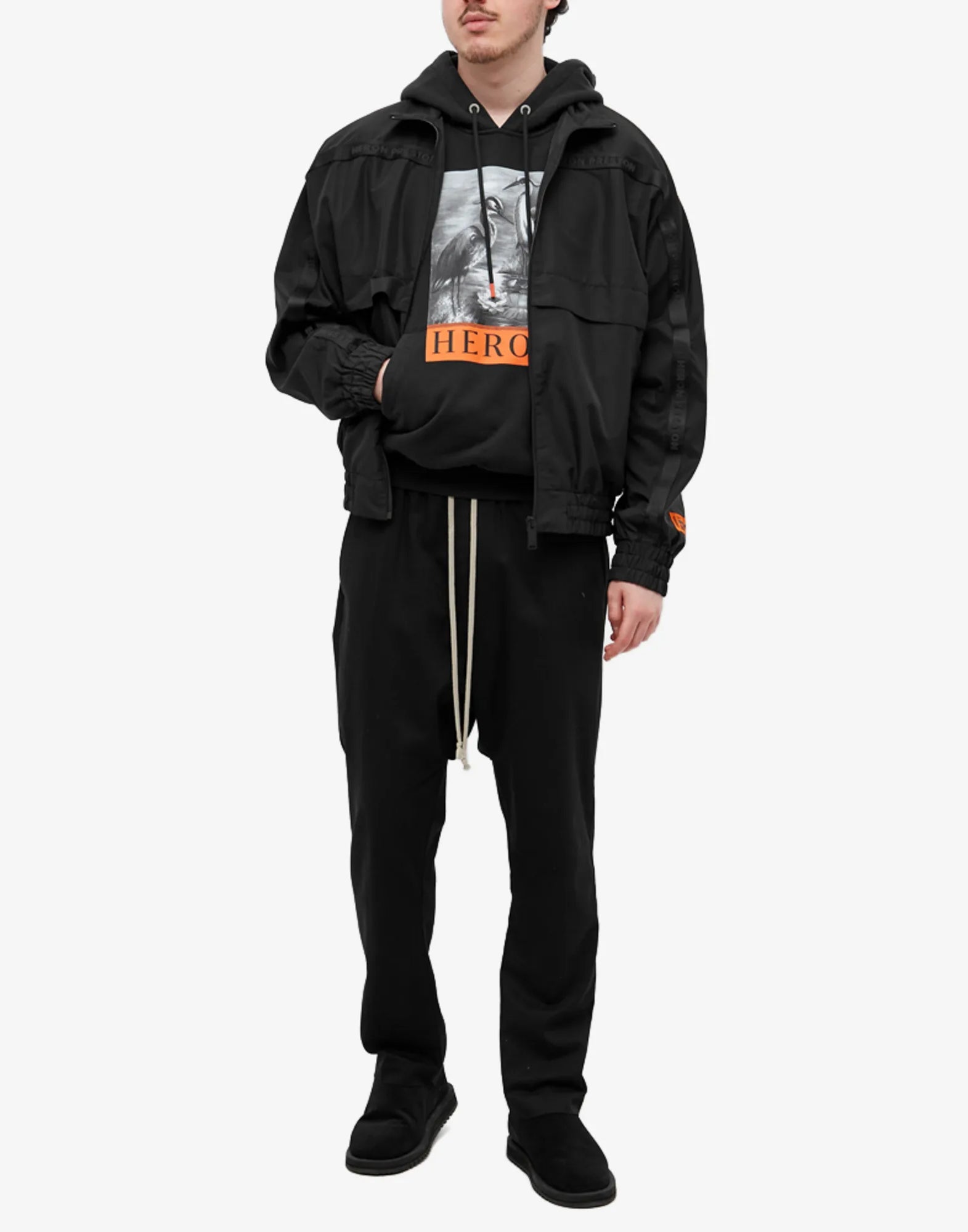 HERON PRESTON Logo Hoodie for Men - FW25 Collection