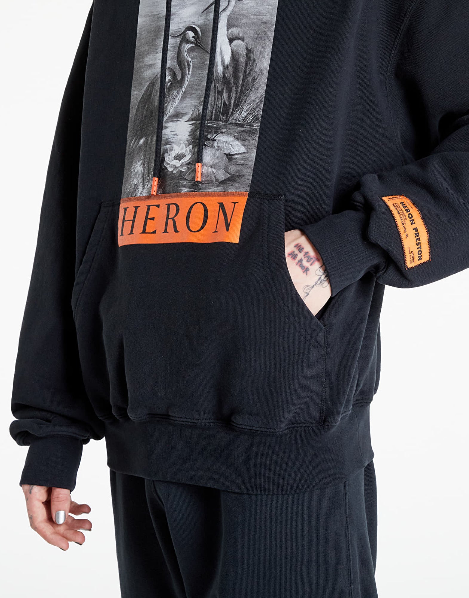 HERON PRESTON Logo Hoodie for Men - FW25 Collection