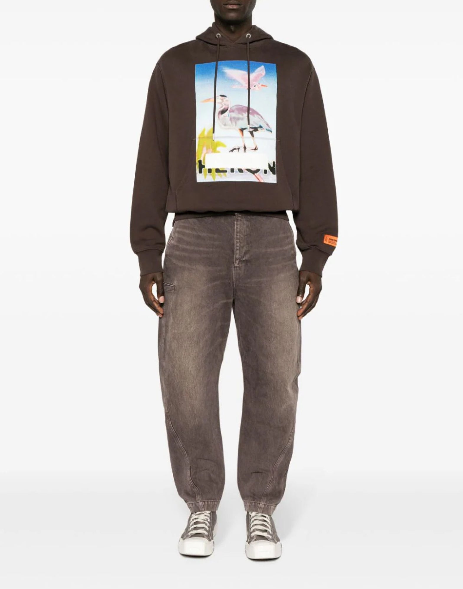 HERON PRESTON Censored Logo Hoodie - Men's Long Sleeve Fashion Sweatshirt