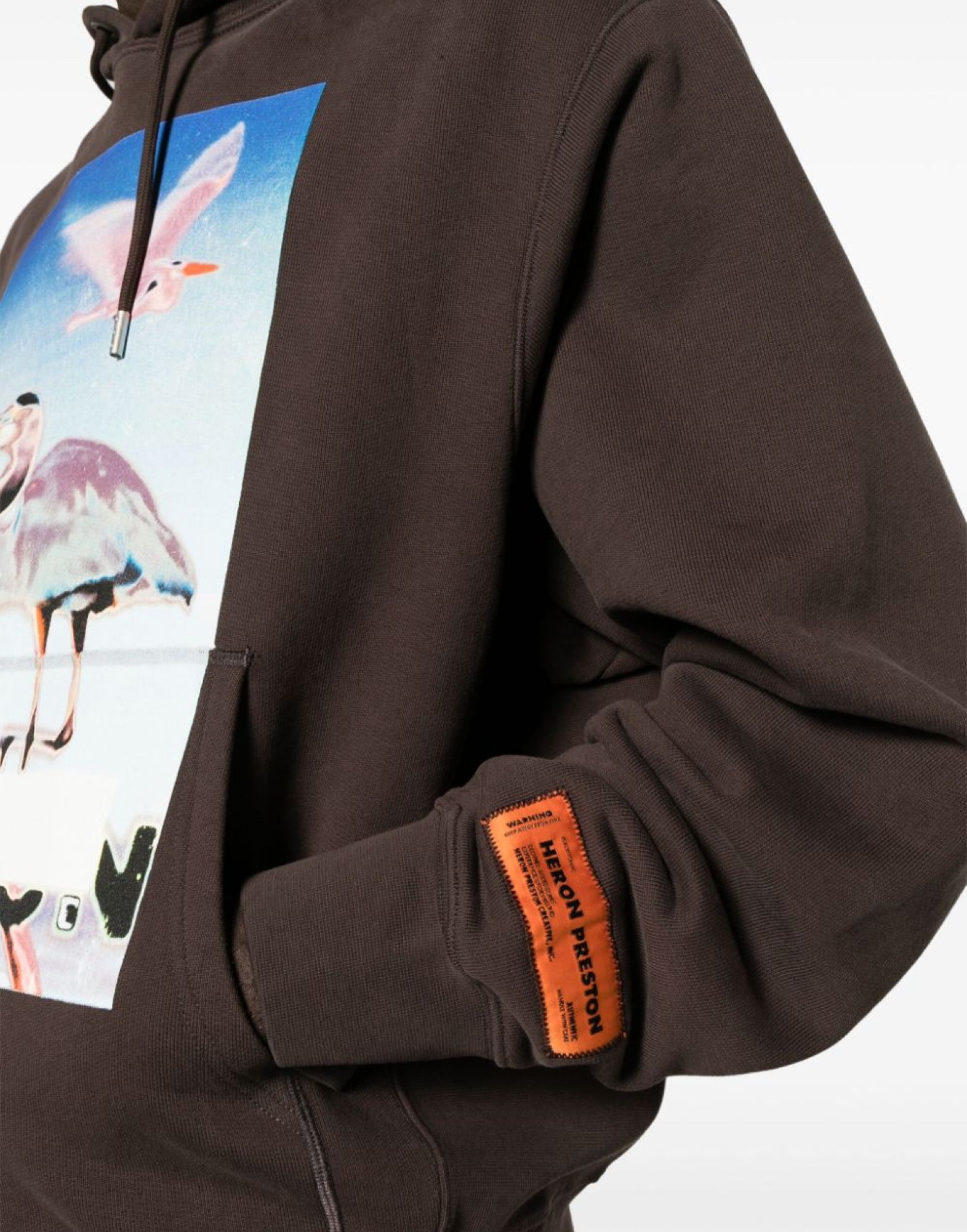 HERON PRESTON Censored Logo Hoodie - Men's Long Sleeve Fashion Sweatshirt