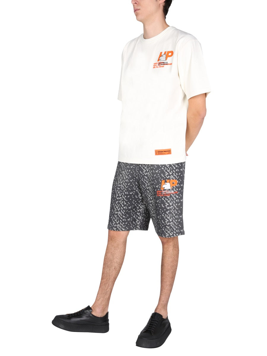 HERON PRESTON Bermuda Shorts with Rubber Logo