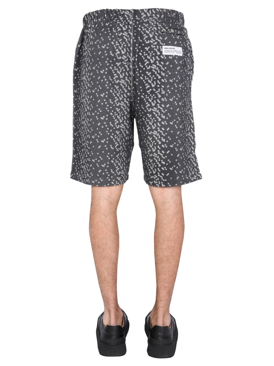 HERON PRESTON Bermuda Shorts with Rubber Logo