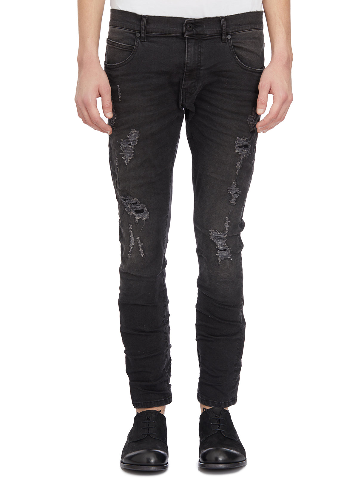 MD75 Men's Distressed Denim Jeans - Size 31