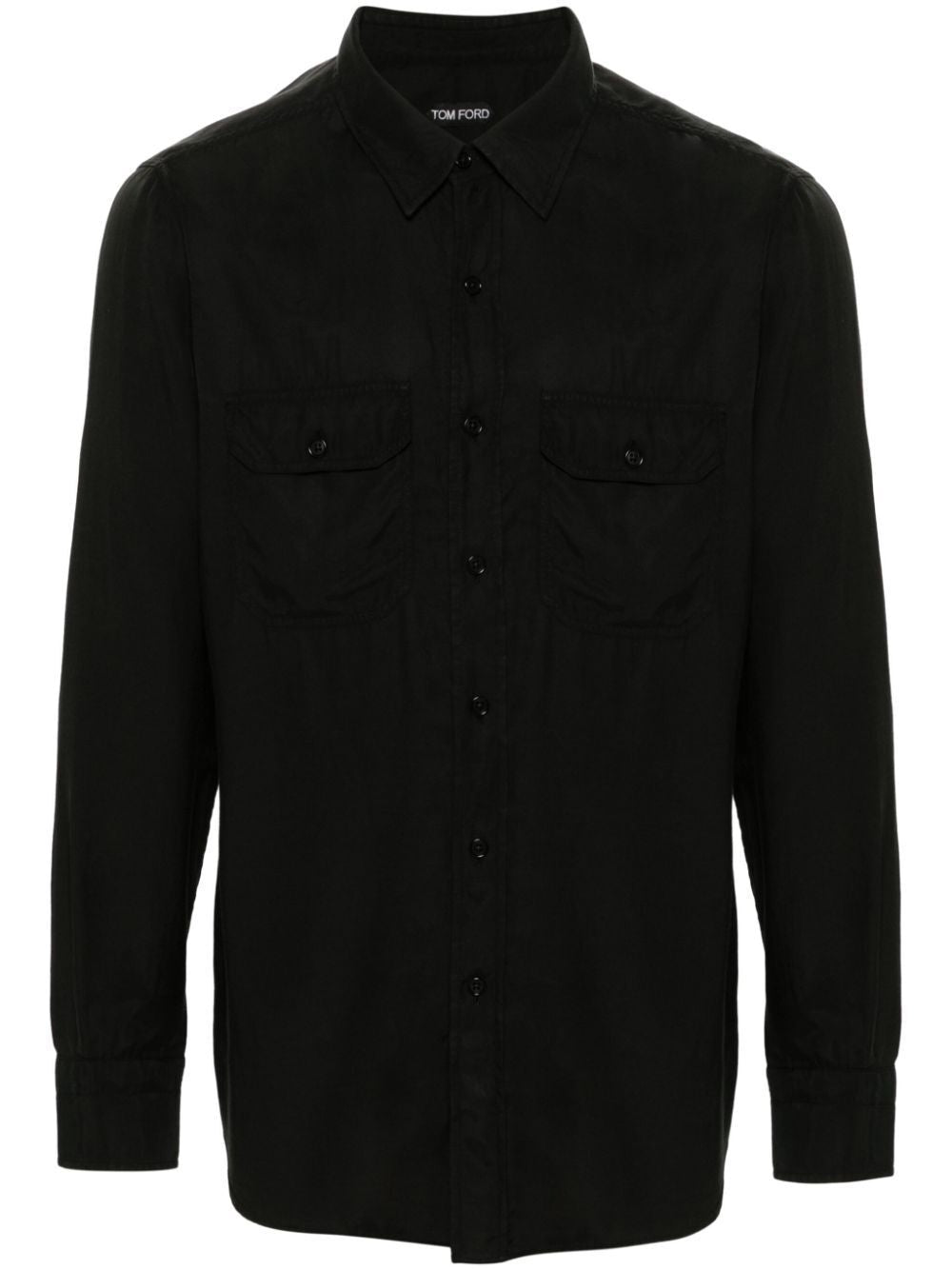 TOM FORD Fluid Twill Military Fit Shirt - Men's