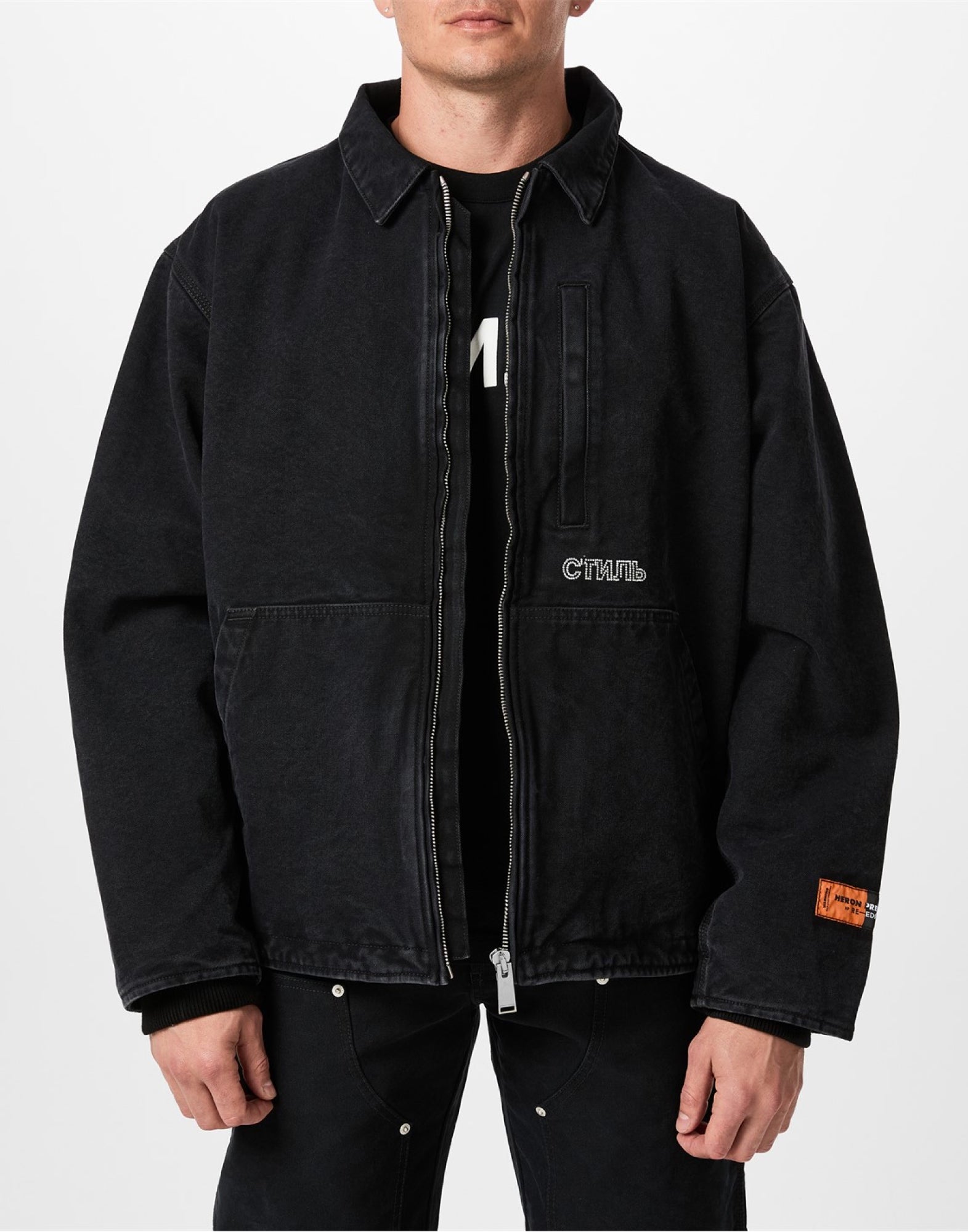 HERON PRESTON Padded Canvas Jacket for Men - Spring/Summer 2025