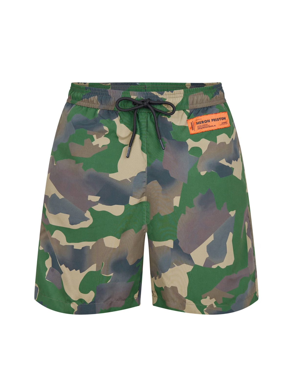 HERON PRESTON Camouflage Logo Patch Mini Swim Shorts